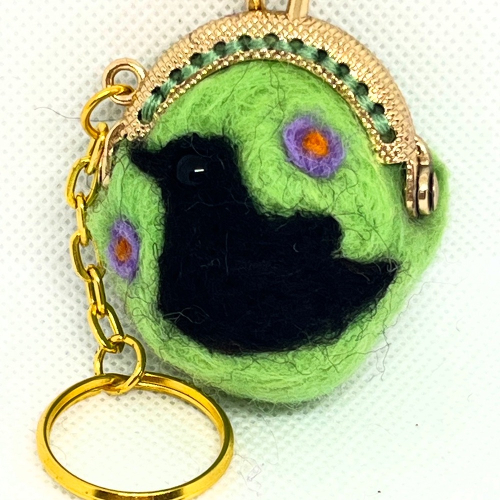 Crow mini coin purse